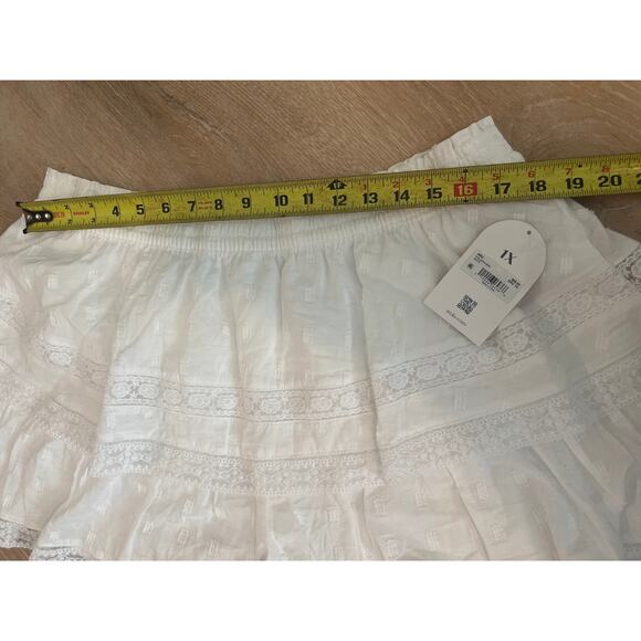 NEW Arula White Lace Shorts Plus Size 1X NWT Boho Indie Winslow - Picture 5 of 8